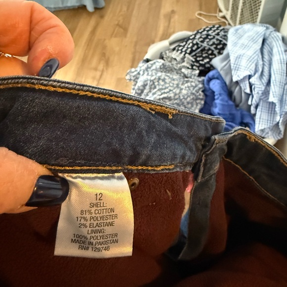 NWT Women's Blue Mountain 5-pocket flannel-lined jeans - Picture 5 of 5